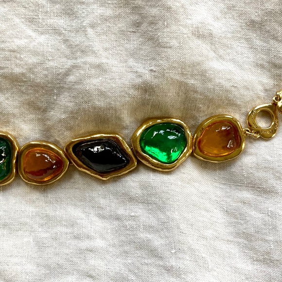 Yves Saint Laurent cabochons bracelet Goossens era - Picture 10 of 16